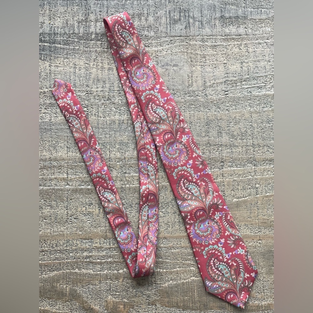 Christian Dior | Paisley Printed Silk Tie Made in USA